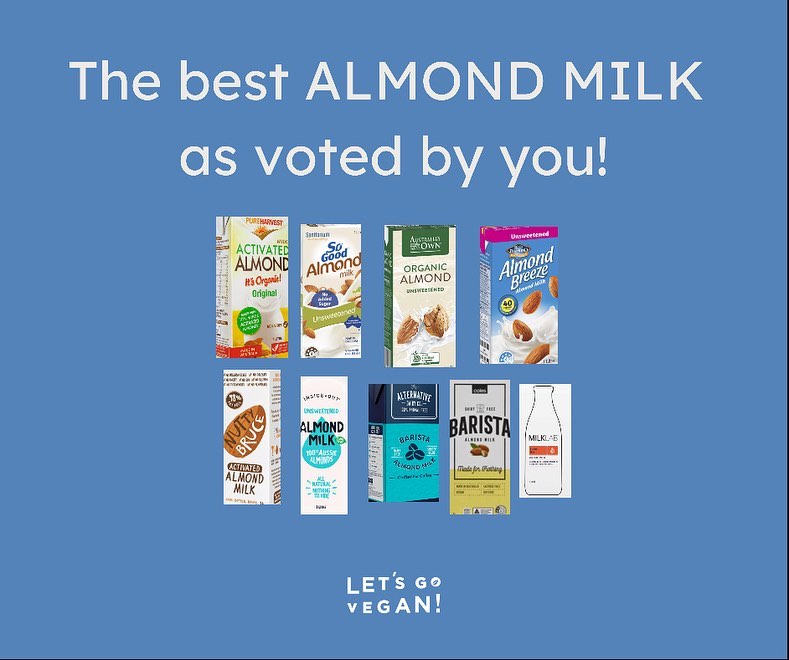 Best Almond Milk in Australia as voted by you! Let's Go Vegan Australia!